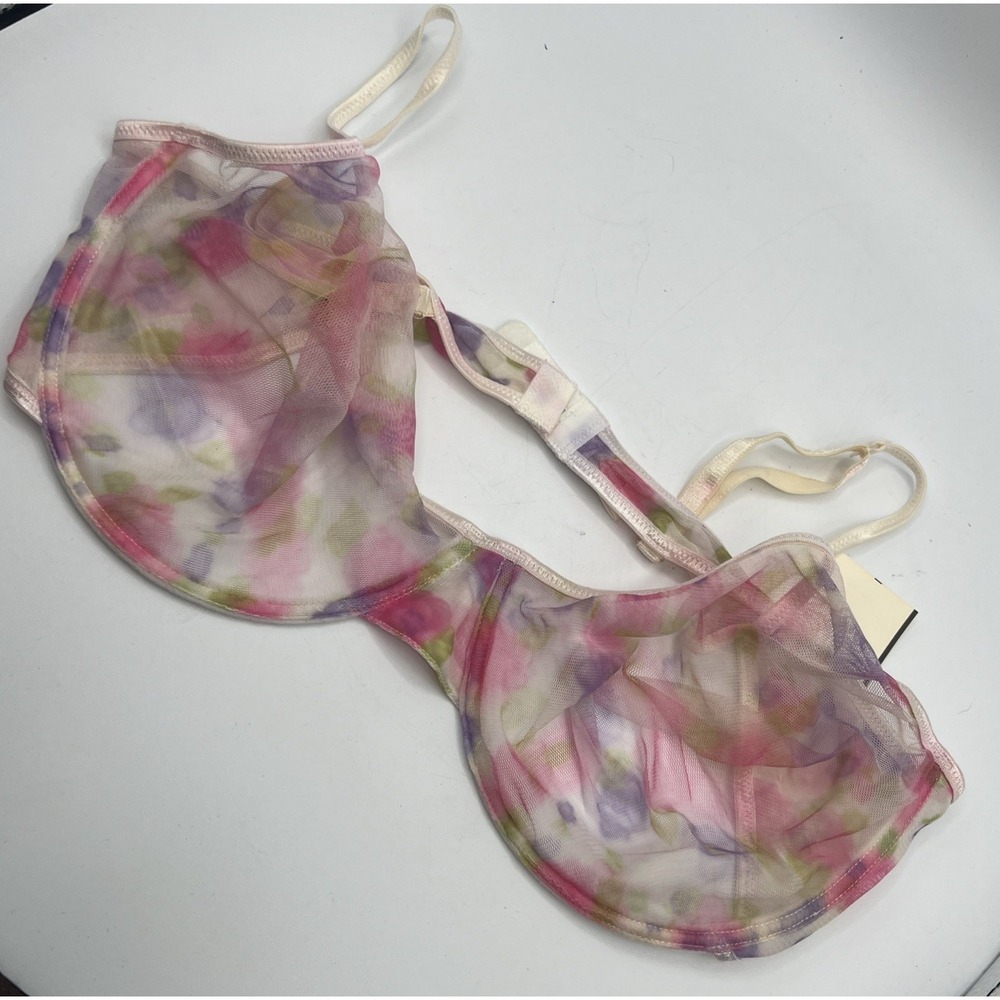 00's‎ vintage Pink mesh Underwire y2k bra 40D cosmopolitan Jolie Intimates